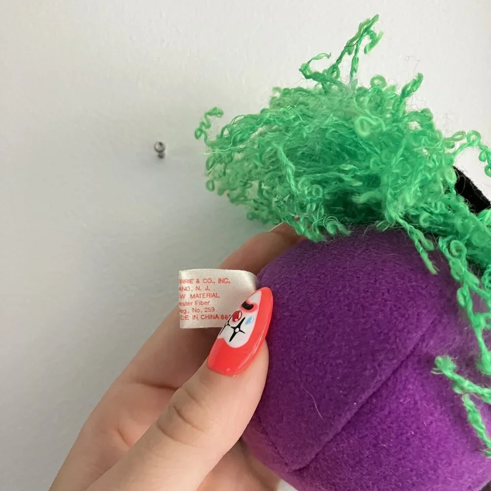 Vintage 1980s‎ Russ Bouncing Boo Buddies Halloween Plush Purple Witch Hanging